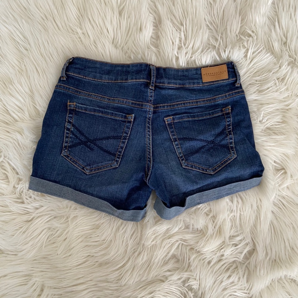 Aeropostale Denim Midi Shorts